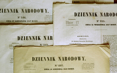 "Dziennik Narodowy" - 1846, 1847 - tygodnik polski wydawany w Paryżu - niepodległościowy, lecz opozycyjny względem Towarzystwa Demokratycznego Polskiego									
