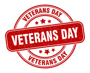 veterans day stamp. veterans day label. round grunge sign