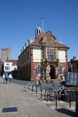 Naklejka premium The town centre in Marlborough, Wiltshire, UK