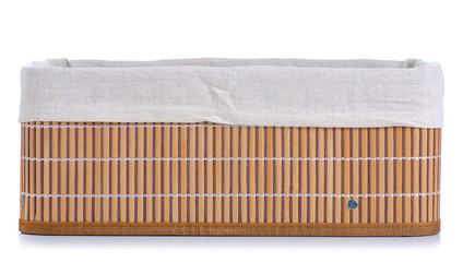 Empty laundry basket on white background isolation