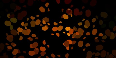 Dark green, yellow vector pattern with abstract shapes.