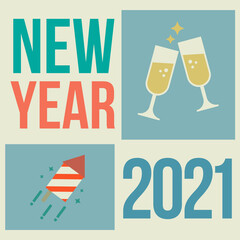 2021 New Year Retro Vintage Christmas