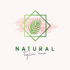 floral logo template Premium Vector