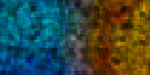 Light Blue, Yellow vector pattern in square style.