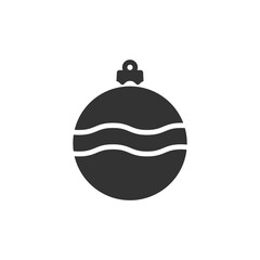 Christmas ball icon isolated on white background. Christmas bauble symbol modern, simple, vector, icon for website design, mobile app, ui. Vector Illustration