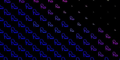 Dark pink, blue vector backdrop with woman's power symbols.