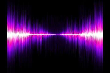 Colorful Neon Soundwave 3D Illustration