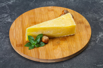 Parmesan cheese served basil and nuts