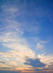 The colors of the sky at sunset