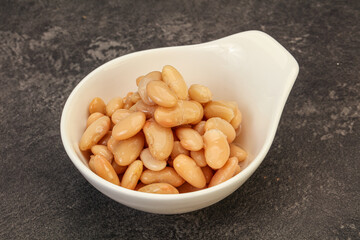 White beans kidney in the bowl