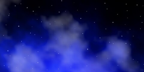Obraz na płótnie Canvas Dark BLUE vector layout with bright stars.