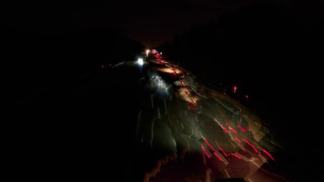 night timelapse of freeway - multishot