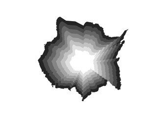 design for souvenir decoration with map of State of Morelos