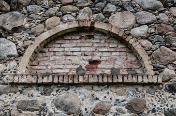 An old horse stable stone wall.