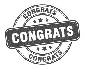 Obraz premium congrats stamp. congrats label. round grunge sign