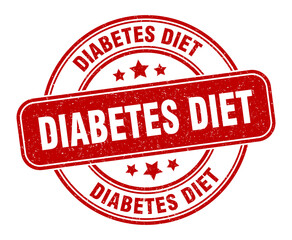diabetes diet stamp. diabetes diet label. round grunge sign