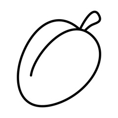 mango fruit icon, line style
