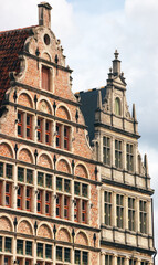 Obraz premium façades de maisons flamandes en Belgique à Gand