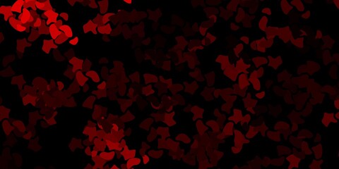 Dark red vector background with random forms.