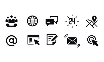  Contact Us Icons vector design 