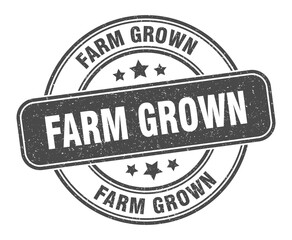 Obraz premium farm grown stamp. farm grown label. round grunge sign