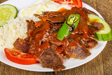 Turkish cuisine - Iskander kebab grilled meat