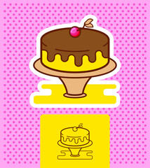 card with cake