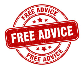 free advice stamp. free advice label. round grunge sign