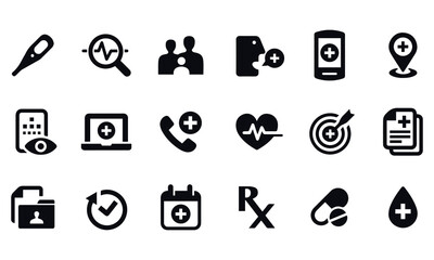  Healthcare and Medicine Icons vector design 