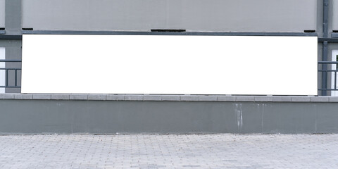 spacious long advertising poster with white empty place for mock up information © Bonsales