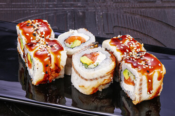 Japanese cuisine - Roll with eel
