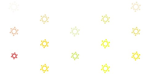 Light Green, Red vector texture with disease symbols.