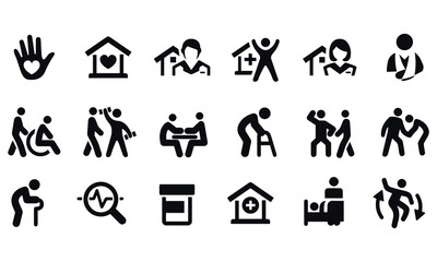 Home Health Care Icons vector design 