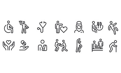  Nursing Home Icons vector design 