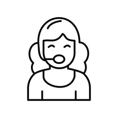 Customer Care Agent avatar line icon