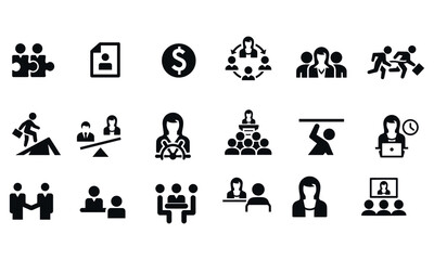  Women In Business Icons vector design 