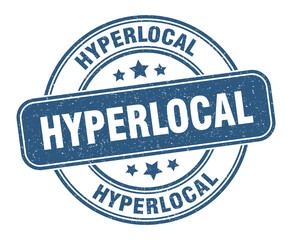 hyperlocal stamp. hyperlocal label. round grunge sign