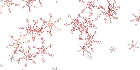 Light Red, Yellow vector texture with curves.