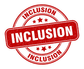 inclusion stamp. inclusion label. round grunge sign