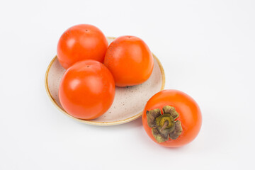 Persimmon fruit in studio