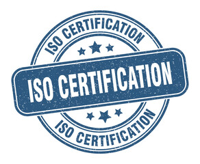 iso certification stamp. iso certification label. round grunge sign