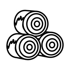 sushi rolls icon, line style