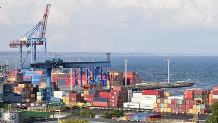 marine port and container shipping terminal