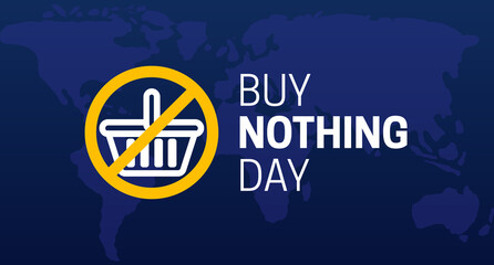 Blue Buy Nothing Day Background Illustration