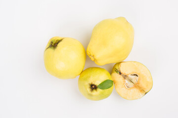 Quince fruit in studio