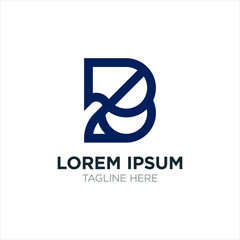 Premium Vector B Logo Design Template. Beautiful Minimal B Letter Logo Design for the Business company. B Initial Letter Logo Template. Flat B Letter Logo Design for Company