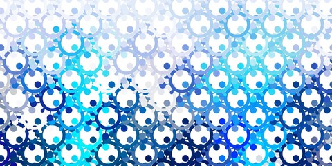 Light Blue, Green vector texture with disease symbols.