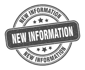 new information stamp. new information label. round grunge sign