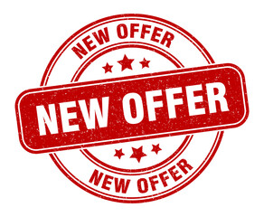 new offer stamp. new offer label. round grunge sign