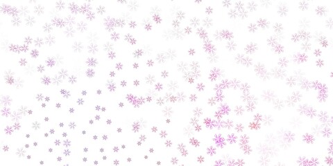Light purple, pink vector abstract artwork with leaves.